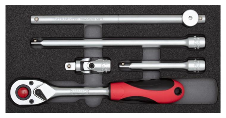 1001112895 socket wrench set 1/2 inch 2/6 CT module 5-piece 3301707