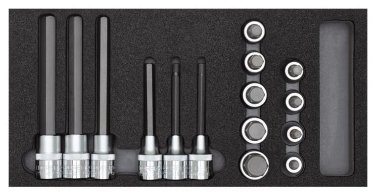 1001112897 screwdriver sockets 1/2 inch 2/6 CT module 15-piece 3301710
