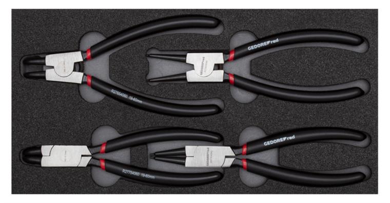 1001112903 Circlip pliers set 2/6 CT module 4-piece 3301716