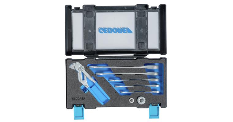 1001112379 ratchet wrench set with pliers wrench 10-piece 3416356