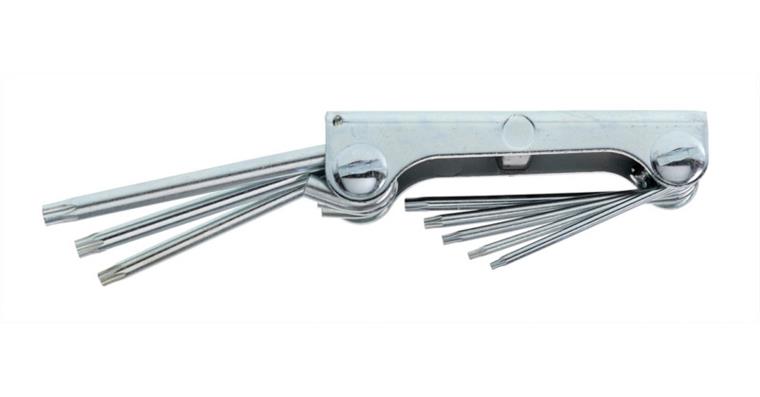 1001105309 Hex key L-wrench set in clip 8-piece TX T9-T40 6346460