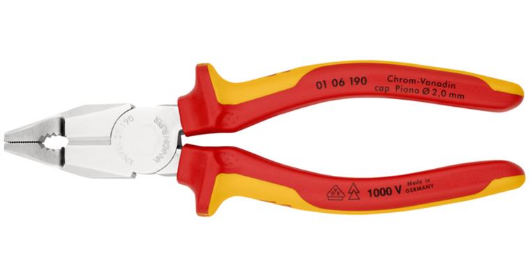 1056158102 Combination pliers chrome-plated insulated VDE-tested 190 mm Item 01 06 190
