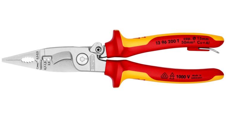 1001500476 Electrical installation pliers fixing eye VDE 200 mm Article 13 96 200 T