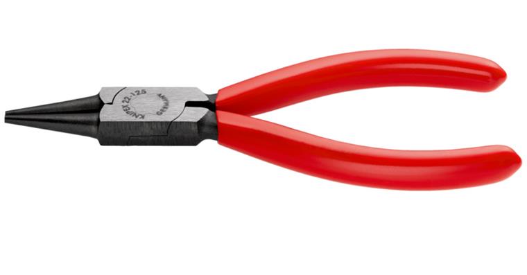 1001600811 Round nose pliers black atramentized with plastic 125 mm Article 22 01 125