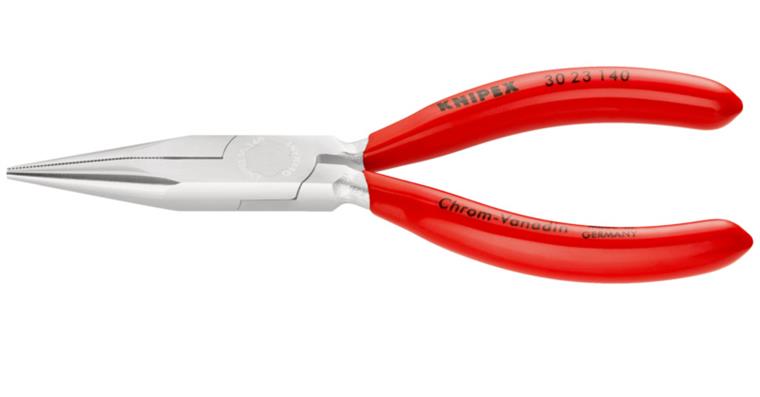 1001594090 Long nose pliers chrome-plated with plastic coating 140 mm Article 30 23 140