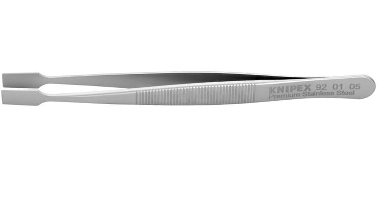 1001500903 Universal tweezers stainless steel serrated 120 mm Item number 92 01 05