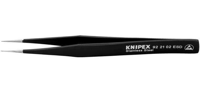 1001500920 Universal tweezers ESD stainless steel smooth 128 mm Item number 92 21 02 ESD