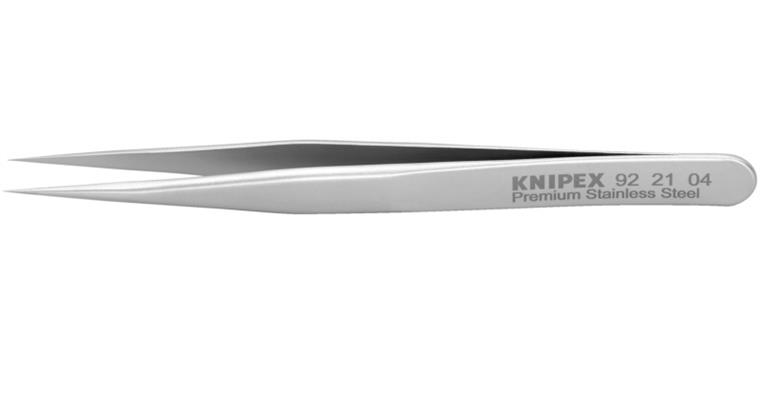 1001500923 Mini precision tweezers stainless steel smooth 90 mm Item number 92 21 04