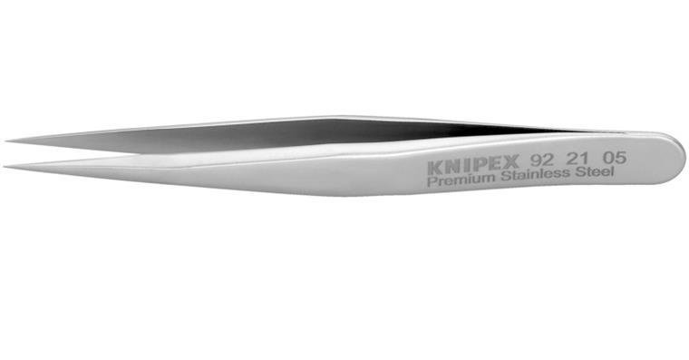 1001500924 mini precision tweezers, stainless steel, smooth 70 mm Item number 92 21 05