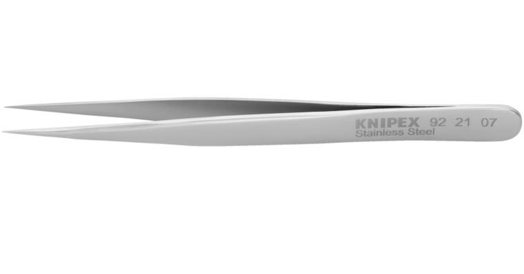 1001500926 Universal tweezers, stainless steel, smooth 110 mm Item number 92 21 07