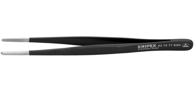 1001600584 Universal tweezers ESD stainless steel serrated 145 mm Article 92 78 77 ESD