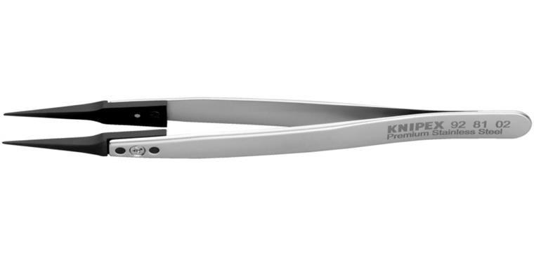 1001500936 Tweezers with interchangeable tips ESD smooth 130 mm Item number 92 81 02