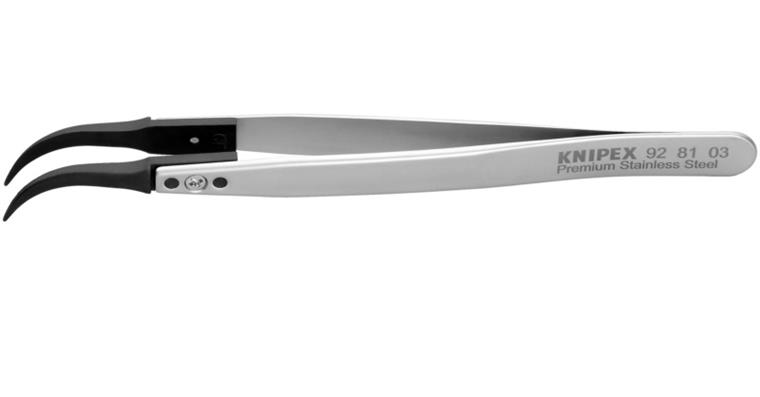 1001500937 Tweezers with interchangeable tips ESD smooth 130 mm Item number 92 81 03