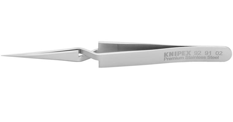 1001500946 precision cross tweezers, stainless steel, smooth 120 mm Item number 92 91 02
