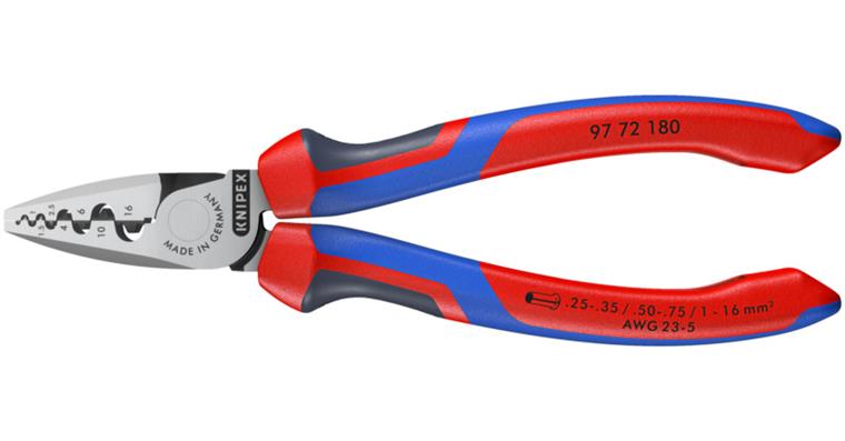 1062150102 Crimping pliers for wire end ferrules with comfort grips 180 mm Article 97 72 180