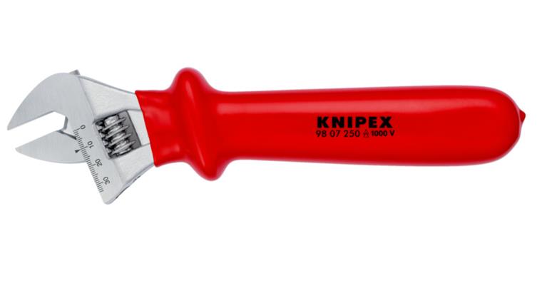 1001600872 Adjustable adjustable open-end wrench, dip-insulated 260 mm Article 98 07 250