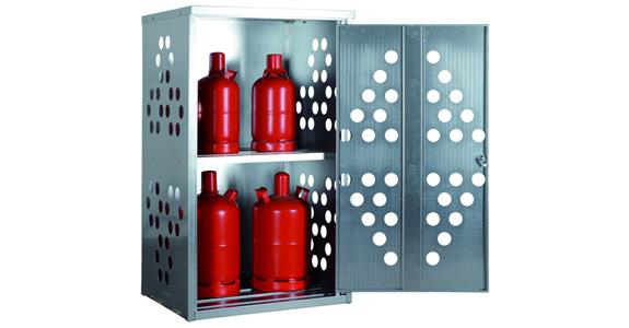 Kleingasflaschenschrank, K-GFS 10, Kapazität für 10 Stück 11 kg Gasflaschen