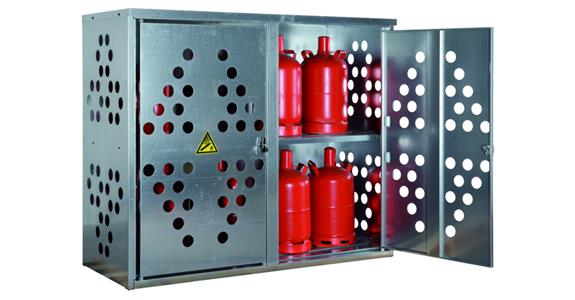 Kleingasflaschenschrank, K-GFS 20, Kapazität für 20 Stück 11 kg Gasflaschen