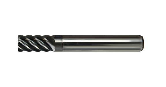 VHM-Mehrzahnfräser lang TiAlN-beschichtet 45° HA Z6 Ø 8mm