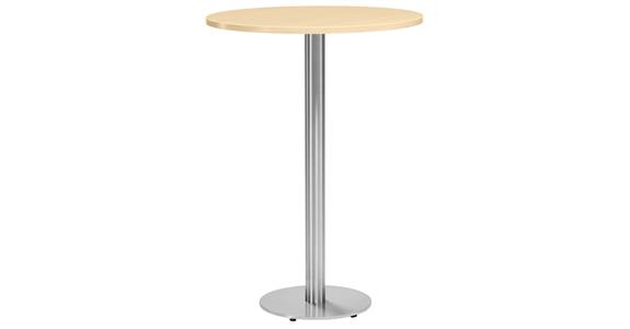 Cafeteria-/Stehtisch Platte rund Ø800 mm Holzdekor Ahorn Höhe 1125mm