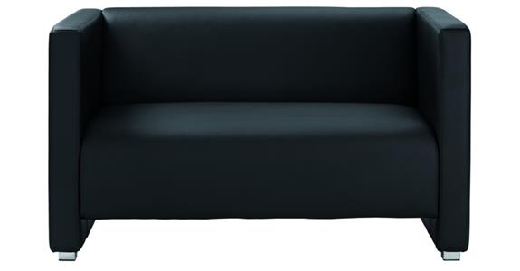 Sofa Basic Plus H700xB1250xT700 mm Sitzhöhe 420 mm Kunstleder schwarz
