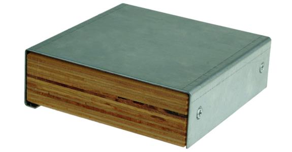 Arbeitsplatte Buche Multiplex mit 1,5mm verzinkter Stahlabdeckung 2000x750x40mm