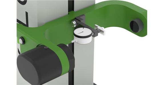 Mechanische Drehmittenmesseinrichtung mit Messuhr
