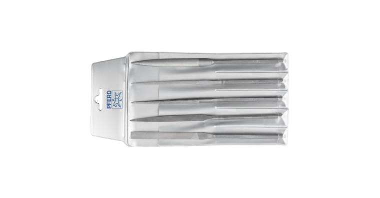 1008415004 Precision hand file set, 5 pieces in plastic bag, 215 mm, Swiss cut 1