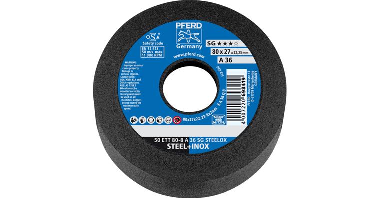 1001435665 cup wheel ETT 80x8x22.23 mm A36 performance line SG STEELOX for steel