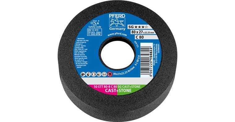 1001429232 cup wheel ETT 80x8x22.23 mm performance line SG CAST STONE for cast iron/stone