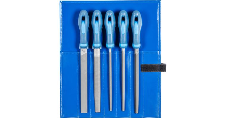 1041100104 workshop file set WR 5-piece in roll bag 200mm cut 2 universal