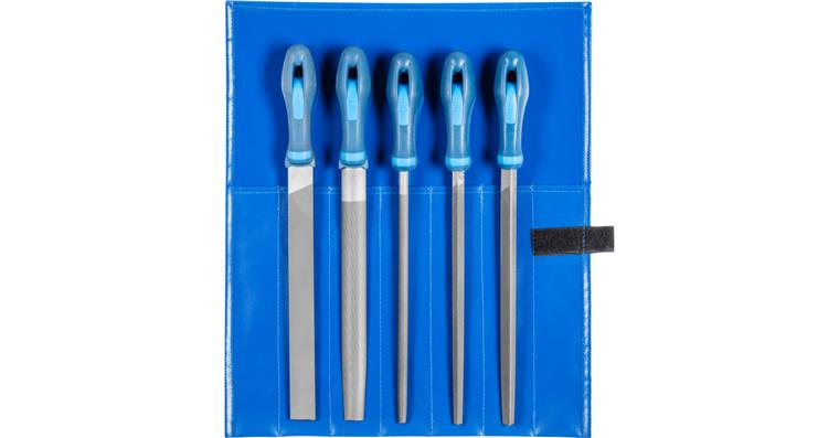 1041100102 workshop file set WR 5-piece in roll bag 250mm cut 1 coarse
