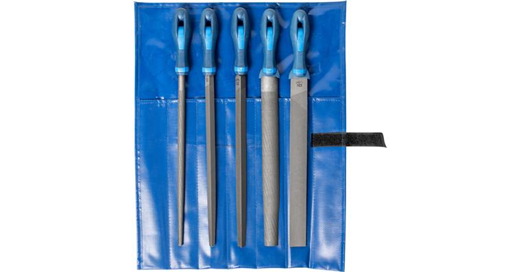 1041100103 workshop file set 5-piece in roll bag 300mm cut 1 coarse chipping