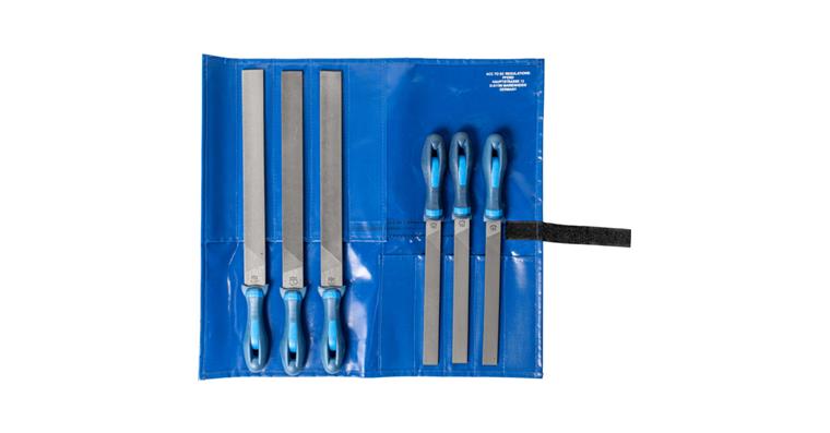 1001425307 workshop file set 6-piece in roll bag 200/300mm universal