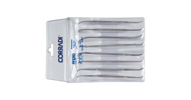 1001425988 precision fluted file set type 575 150mm Swiss cut 2 medium 8 pieces