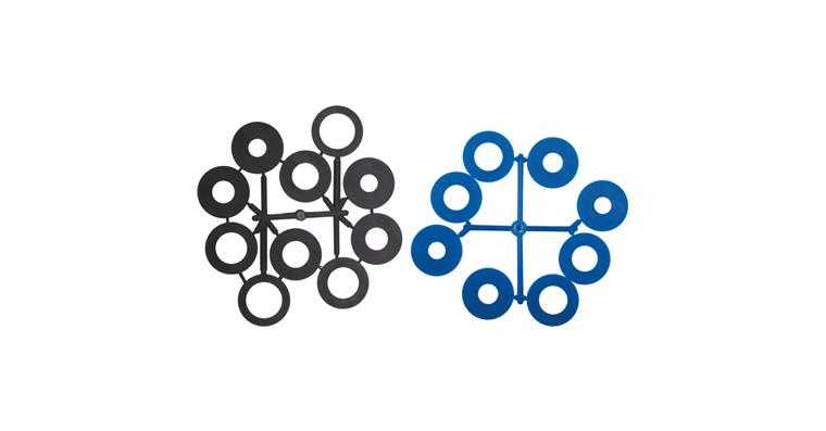 1001436617 adapter set AK for round brushes unknotted wide with bore 31.8 18-piece