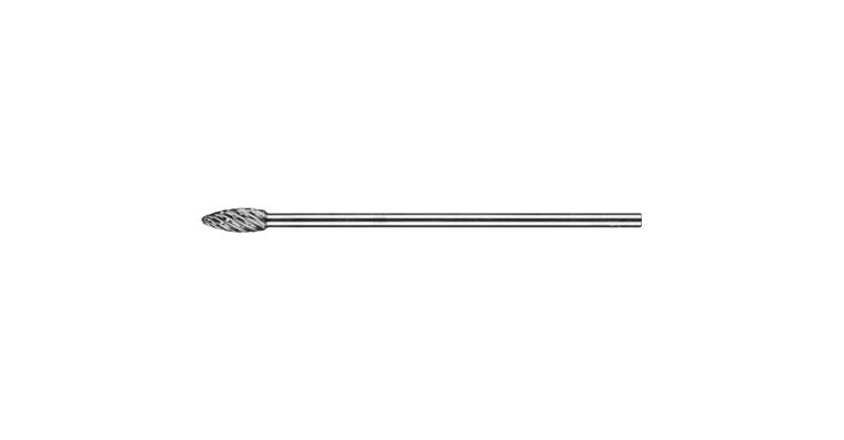 1001437923 carbide burr STEEL Flame B diameter 10x25 mm shank 6x150mm