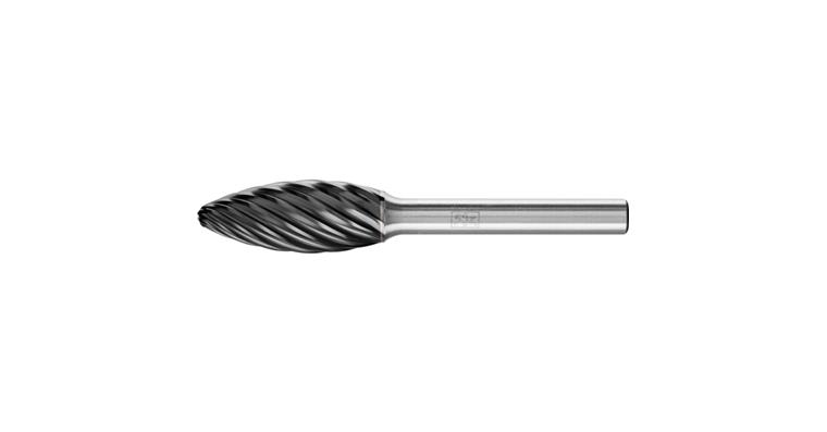1001440762 carbide burr INOX flame B diameter 12x30mm shank 6 mm HICOAT