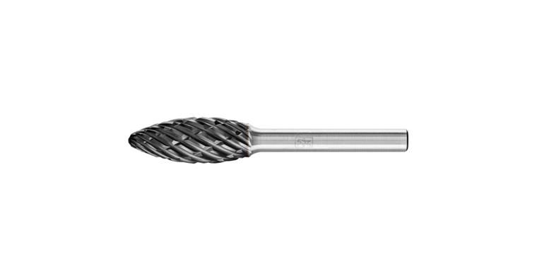 1001440763 carbide burr STEEL Flame B diameter 12x30mm shank 6mm HICOAT