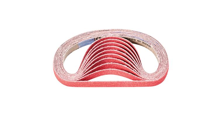 1001436684 ceramic grain abrasive belt BA 10x330mm CO-COOL80 for grinding stainless steel