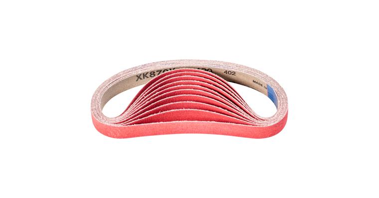 1001436717 ceramic grain abrasive belt BA 20x480mm CO-COOL120 for grinding stainless steel
