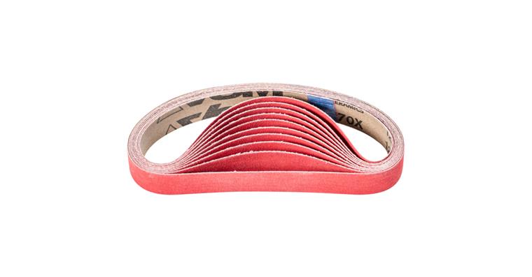 1001436725 ceramic grain abrasive belt BA 25x480mm CO-COOL120 for grinding stainless steel