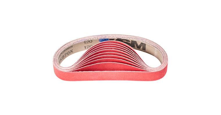1001436729 ceramic grain abrasive belt BA 30x533 mm CO-COOL120 for grinding stainless steel