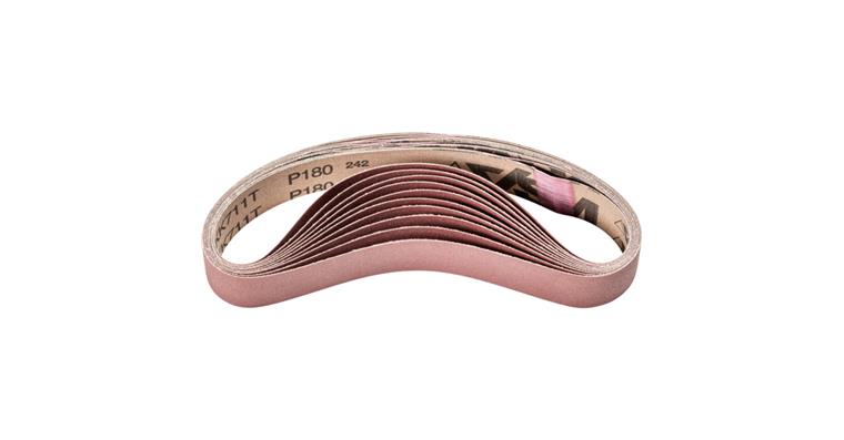 1043537605 corundum abrasive belt BA 30x533 mm A180 for use with pipe belt grinder