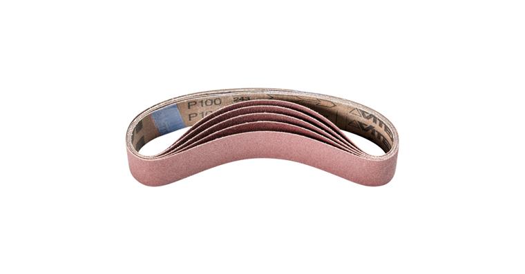 1001434440 corundum abrasive belt BA 35x450mm A100 for use with pipe belt grinder
