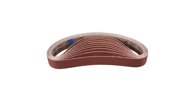 1001441883 corundum abrasive belt BA 40x820 mm A40 for use with pipe belt grinder