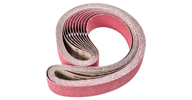 1001440378 ceramic grain abrasive belt BA 75x2000mm CO36 maximum stock removal on steel