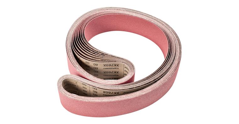 1001440382 ceramic grain abrasive belt BA 75x2000mm CO80 maximum stock removal on steel