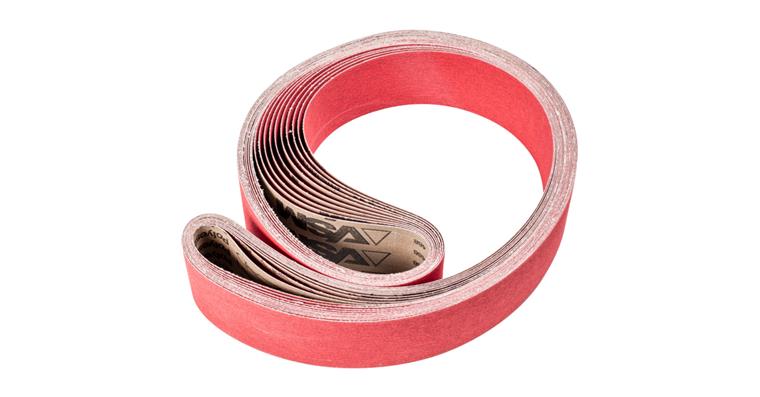 1001440389 ceramic grain abrasive belt BA 75x2000mm CO-COOL120 for grinding stainless steel