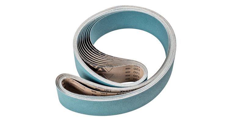 1001434514 zirconium abrasive belt BA 75x2000mm Z120 for high stock removal with belt grinder